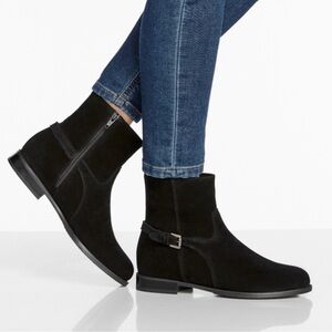La Canadienne Lexa waterproof suede black boots, size 9